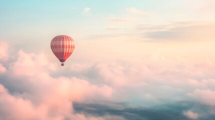 Obraz premium A hot air balloon festival at sunrise, with colorful balloons filling the sky.