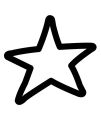 Star clip art design on plain white transparent isolated background for card, shirt, hoodie, sweatshirt, apparel, card, tag, mug, icon, poster or badge