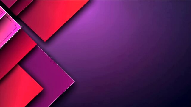 Abstract geometric pattern of overlapping squares in vibrant red and purple shades.