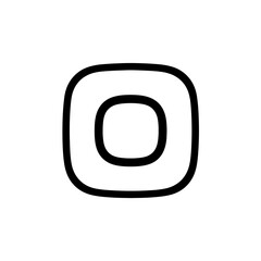 White letter creates design minimalistic isolated style graphic