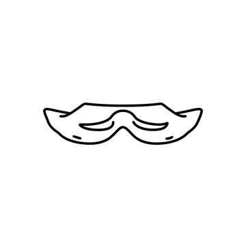 recommend clip art: Elegant eye mask portrays sleep in simple outline
