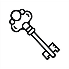 Old Key  High Quality Vector Illustration