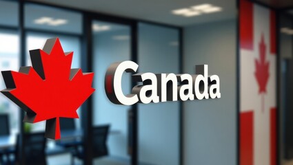 Promoting canada business meeting in modern office corporate environment professional viewpoint