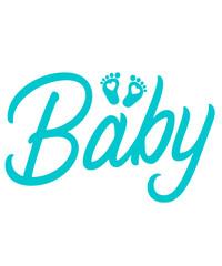 Baby typography design on plain white transparent isolated background for card, shirt, hoodie, sweatshirt, apparel, tag, mug, icon, poster or badge