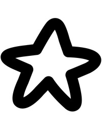 Star clip art design on plain white transparent isolated background for card, shirt, hoodie, sweatshirt, apparel, card, tag, mug, icon, poster or badge
