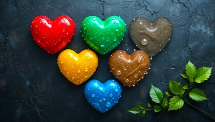 Colorful heart background