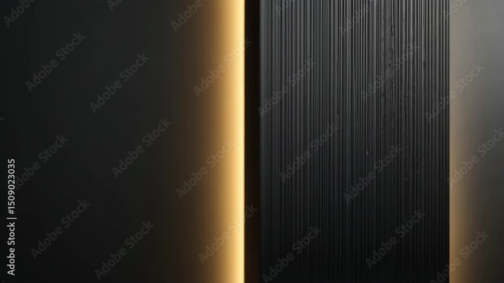 Poster modern minimalist abstract design featuring vertical lines and soft glowing light accent