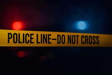 Police Line Do Not Cross Crime Scene Investigation Photography