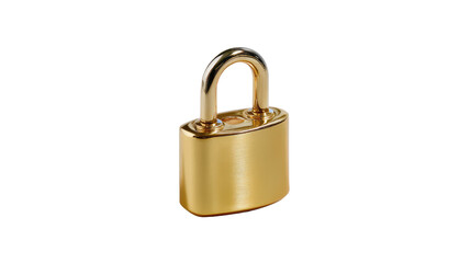 Golden Padlock of Protection: A gleaming golden padlock, symbol of security and confidentiality, standing guard against a light background, in this conceptual image.
