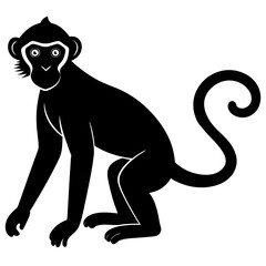 monkey vector art on a white background.