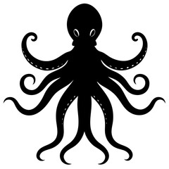 octopus vector illustration on a white background.