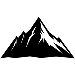 set of mountains on a white background.