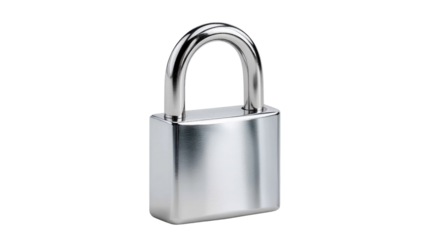 Secured Access: A close-up shot of a gleaming silver padlock, symbolizing security, protection, and safeguarding personal information. It evokes a sense of trust and data safety.