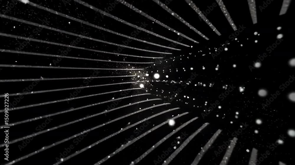 Poster abstract light patterns with sparkling effects in dark background for creative projects
