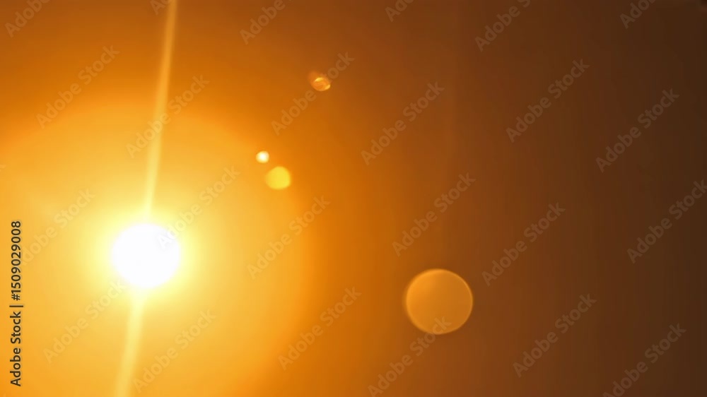 Poster beautiful abstract background with golden light and floating particles in dark atmosphere