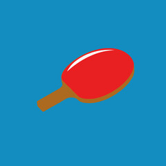 ping pong racket and ball