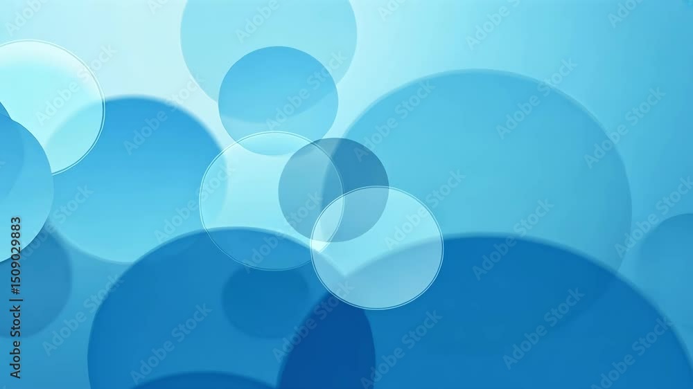 Poster abstract blue background with circular shapes and soft gradients for modern designs
