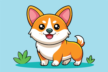 Here's a cute cartoon kitten vector illustration, a funny orange pet with fur and a tail, playing with wild forest animals