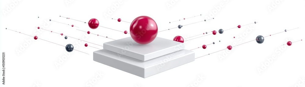 Poster nanochip functionality explained technology infographic digital design abstract environment creative