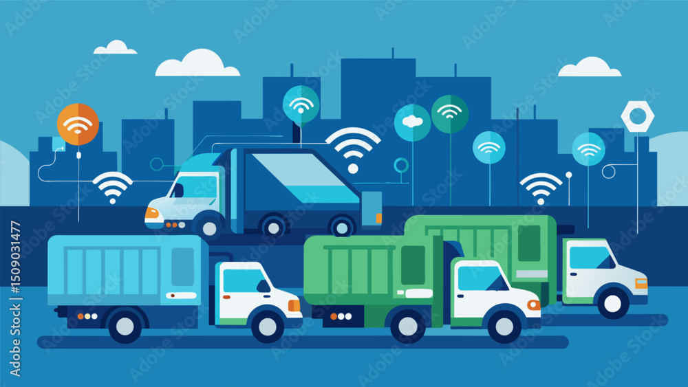 Poster a fleet of delivery trucks with builtin telematics systems that analyze engine performance and predi