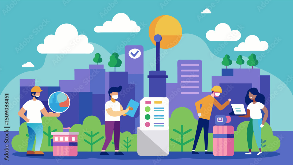 Poster a citywide game where players must collect data on air quality levels and report their findings to i