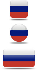 Obraz premium set 3d look Flag of rusia