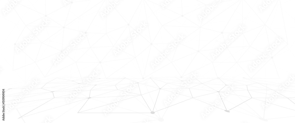 Poster abstract futuristic - molecules technology with polygonal shapes on white background. illustration v