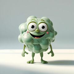 Obraz premium A magnified adorable germ character