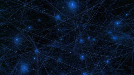 Abstract blue network, connection, digital, space, background, technology, science, design, web