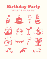 Birthday Party Doodle Collection