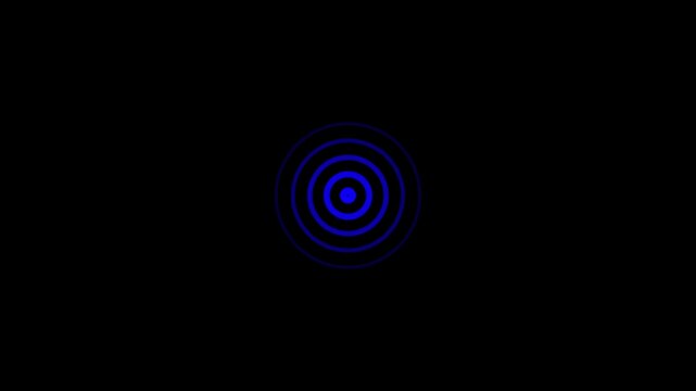 Radio waves signal icon animation background. 
