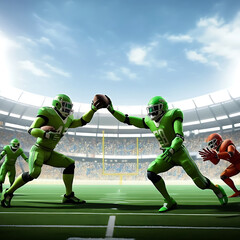 It's great to watch an American football match
