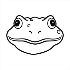 Toad Head  Detailed Animal Head Vector Illustration