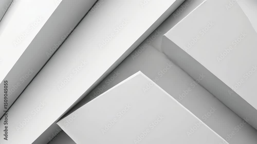 Poster abstract geometric composition of white surfaces with shadows and light gradients for design use