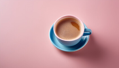 cup of joe isolated pastel background copy space