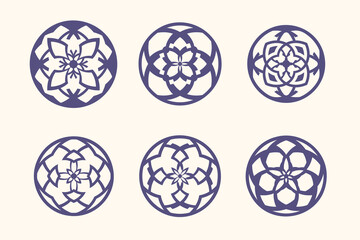 Seamless pattern of stylized flowers isolated on white background