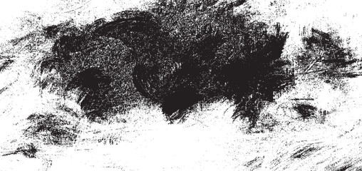 Vector brush sroke texture. Distressed uneven grunge background. Abstract distressed vector illustration. Overlay over any design to create interesting effect and depth. Black isolated on white. EPS10