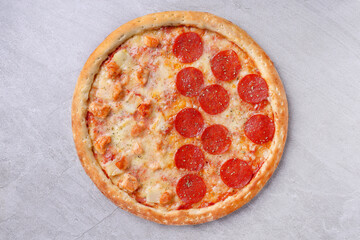 Half Pepperoni and Half Pineapple Chicken Gourmet Pizza Feast