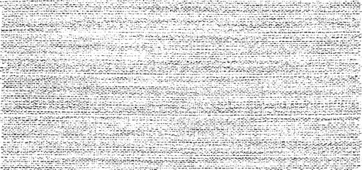 Obraz premium Vector fabric texture. Distressed texture of weaving fabric. Grunge background. Abstract halftone vector illustration. Overlay to create interesting effect and depth. Black isolated on white. EPS10.