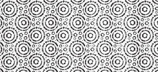 Black and white geometric pattern. Repeatable vector textured background.