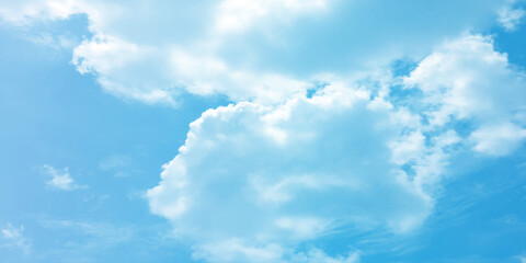 Blue soft sky clouds, light bright sunny, crystal effect background image, a storm canvas, Fresh air weather atmosphere, sunlight, landscape,  