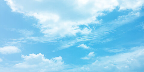 Blue soft sky clouds, light bright sunny, crystal effect background image, a storm canvas, Fresh air weather atmosphere, sunlight, landscape,  