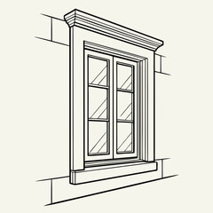 vector illustration of a window