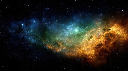 Fototapeta premium colorful nebula clouds and star formation region in deep space