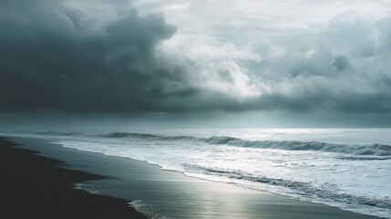 Fototapeta premium black sand beach