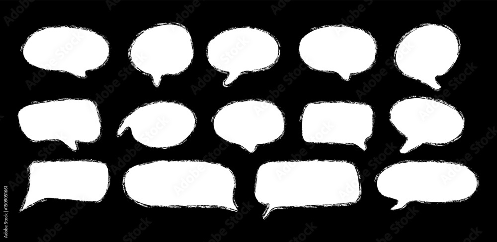 Poster liquid abstract speech bubbles. hand drawn organic abstract frames. empty text shapes.
