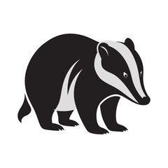 Badger Sniffing Ground Silhouette