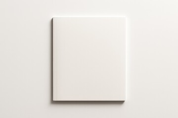 Minimal closed magazine mockup on white surface