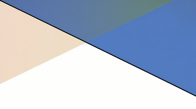 A simple abstract backdrop featuring a diagonal line dividing a light blue surface from a pure white surface. Pure Divide. Illustration