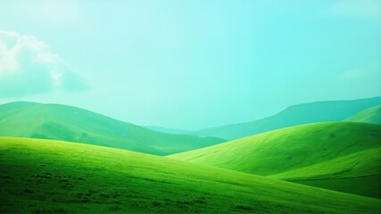  Serene Green Hills Under Clear Sky